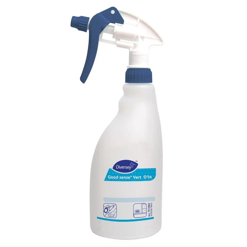 Triggersprayflasche Good Sense Vert, Triggersprayflasche für Good Sense Vert, blauer Sprühkopf (0,5L) | Karton (5 Flaschen)