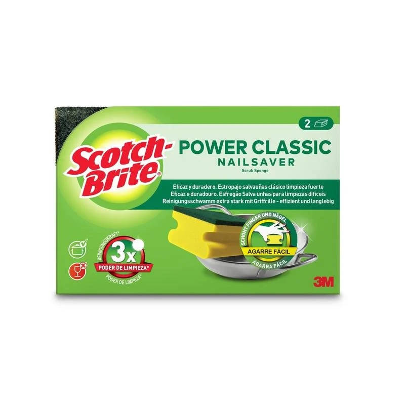 Scotch-Brite® Classic Griffschwamm, 2 Stück pro Packung | 1 Stück