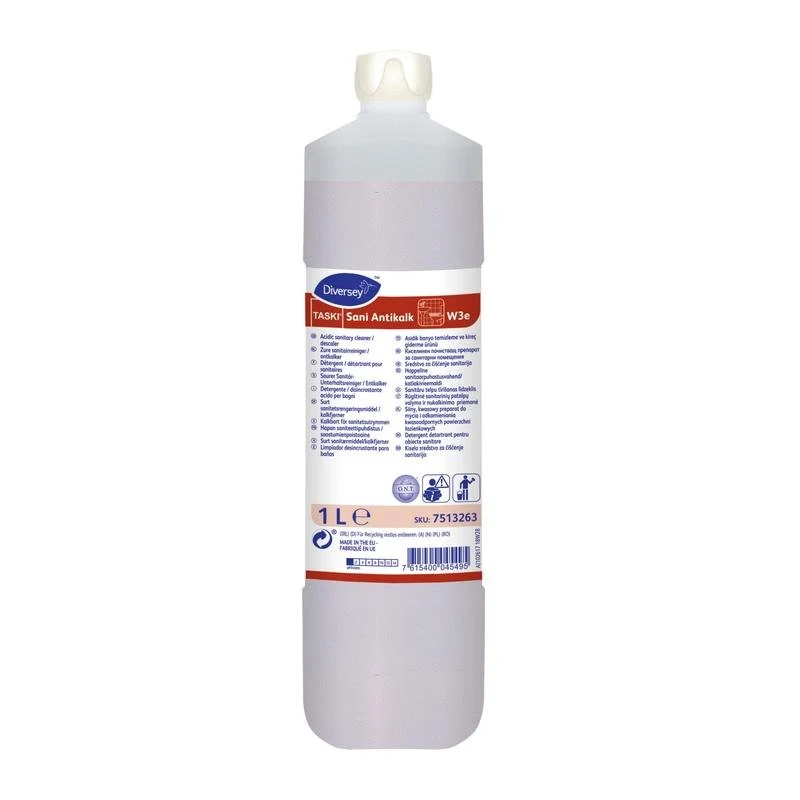 TASKI Sani Antikalk, Saurer Sanitär-Unterhaltsreiniger und Entkalker. | Flasche (1 l)