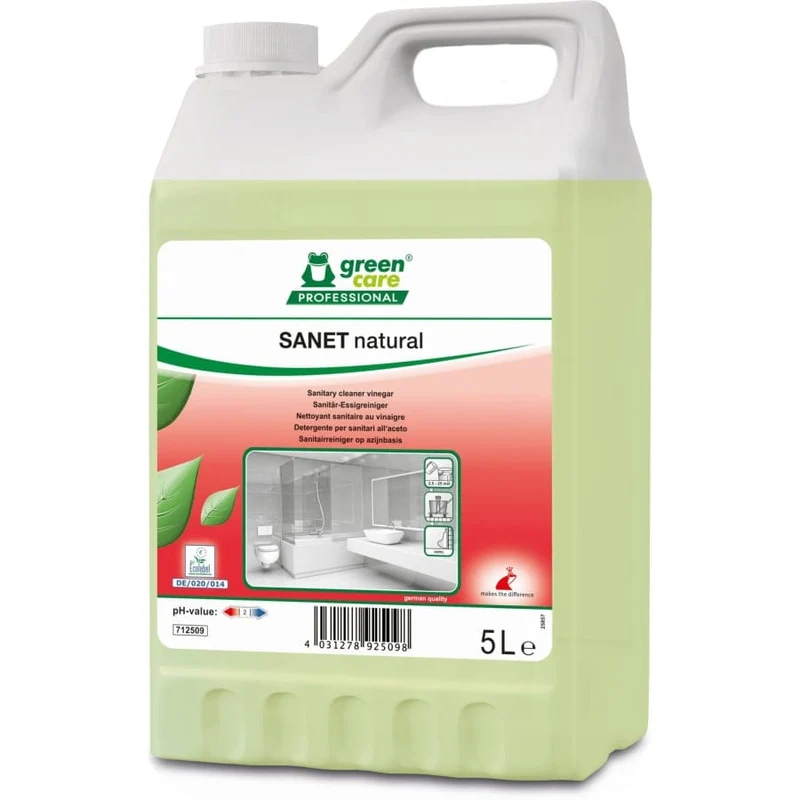 SANET natural Sanitärreiniger – natürliche Kraft der Essigsäure gegen Kalk & Gerüche