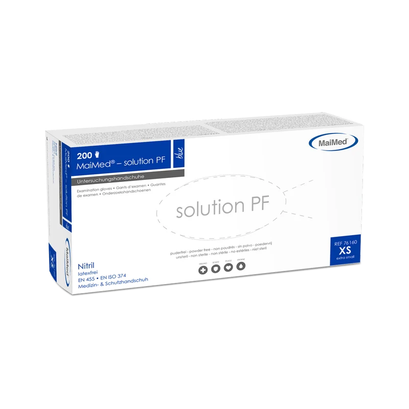 MaiMed solution blau Nitril Einmalhandschuhe puderfrei