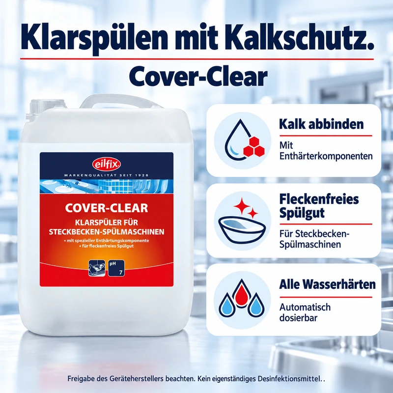 EILFIX COVER-CLEAR Klarspüler für Steckbecken-Spülmaschinen