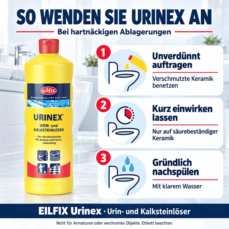 EILFIX URINEX – Kraftvoller Urin- und Kalksteinlöser für Sanitäranlagen