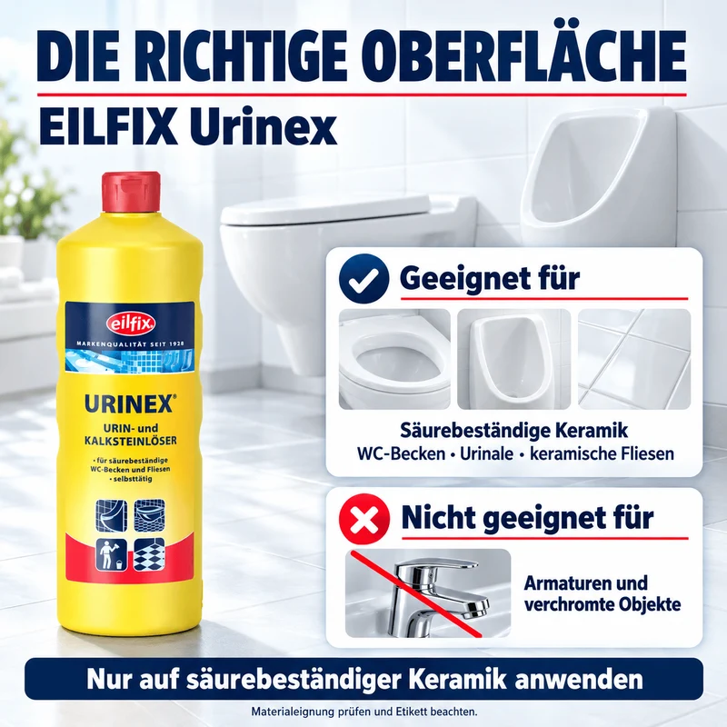 EILFIX URINEX – Kraftvoller Urin- und Kalksteinlöser für Sanitäranlagen