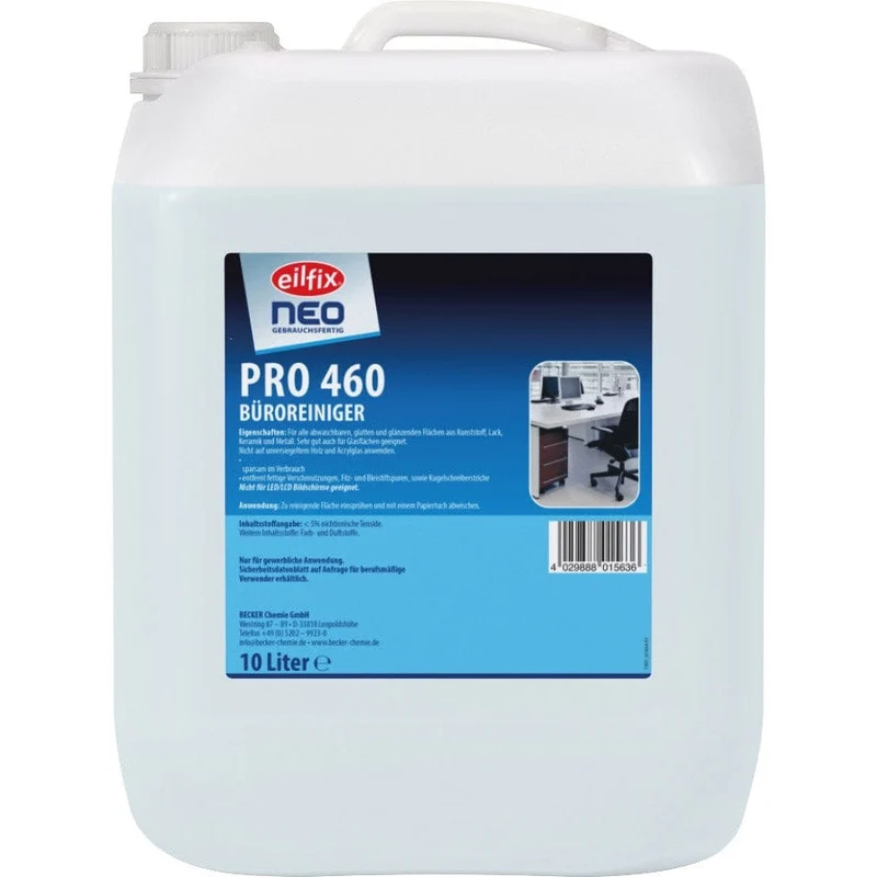 EILFIX PRO 460 Büroreiniger – für Kunststoff, Lack, Keramik, Metall & Glas, 500 ml / 10 L