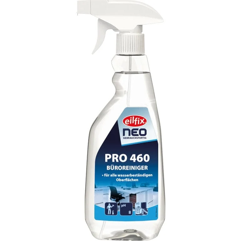 EILFIX PRO 460 Büroreiniger – für Kunststoff, Lack, Keramik, Metall & Glas, 500 ml / 10 L