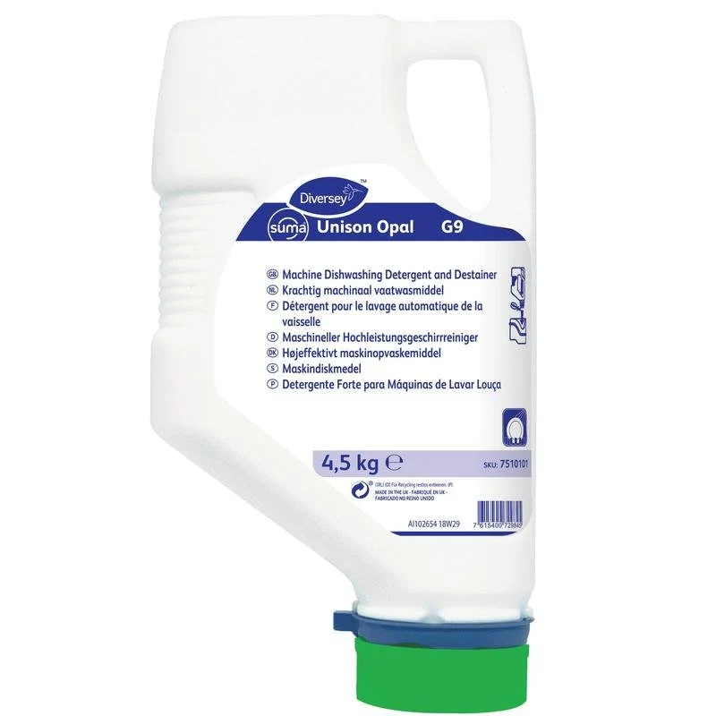 Suma Unison Opal G9, Aluminiumsicherer, nicht ätzender Geschirrreiniger | Kartusche (4500 g)