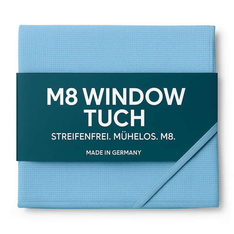 M8 Fenster-Mikrofasertuch Window – Glänzende Ergebnisse ohne Streifen!