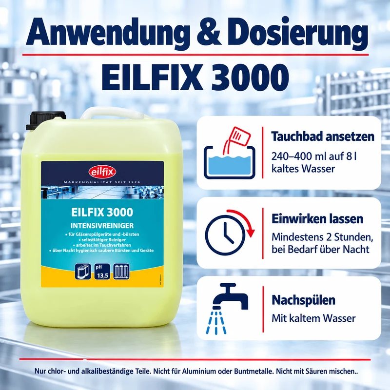 EILFIX 3000 Intensivreiniger für Gläserspülgeräte und Bürsten