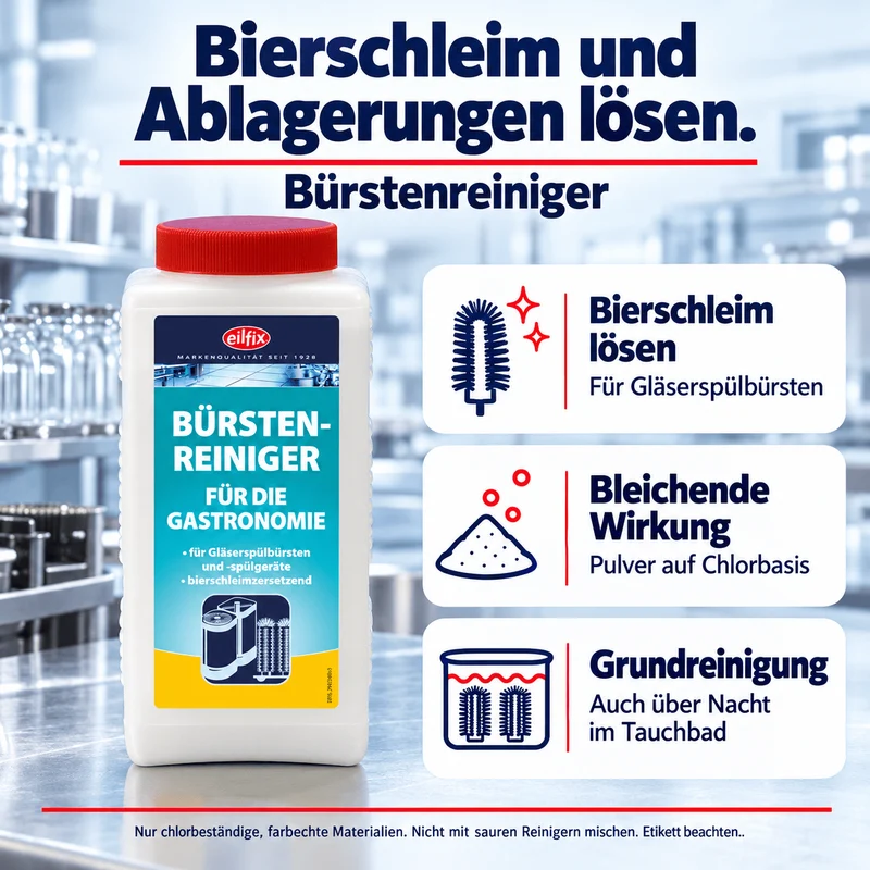 EILFIX Bürstenreiniger – für Gläserspülbürsten und -geräte, bleichend
