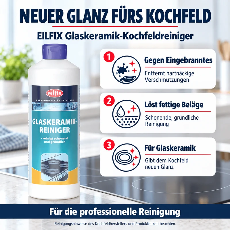 EILFIX GLASKERAMIK KOCHFELDREINIGER
