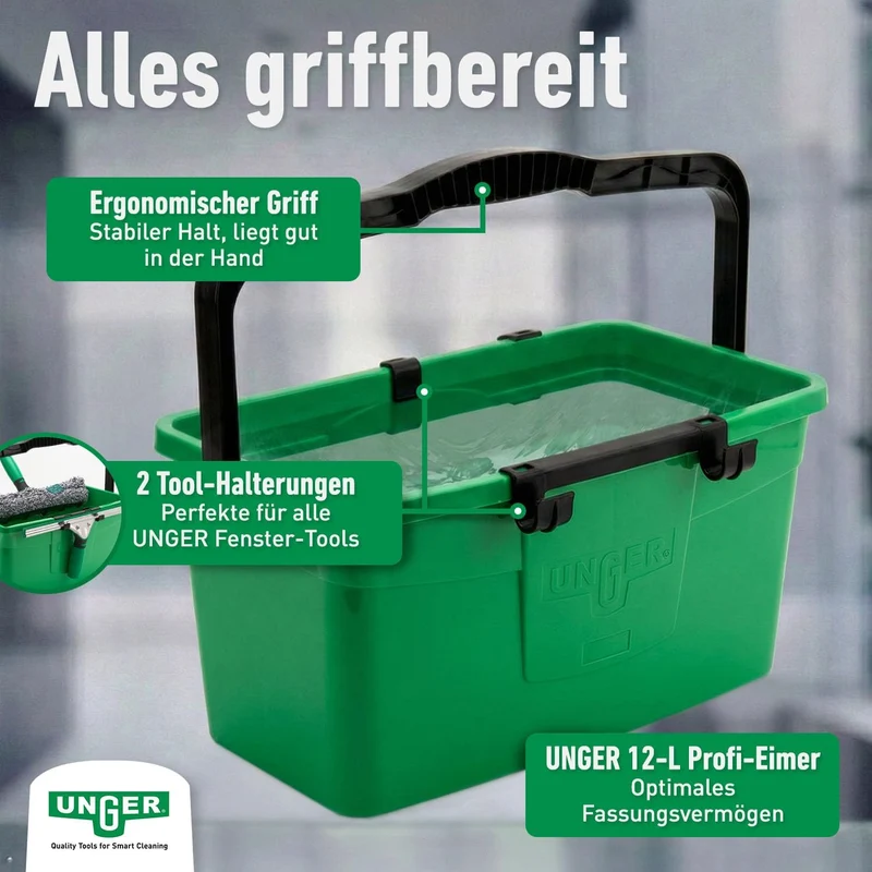 UNGER Eimer für die Glasreinigung 12 Liter