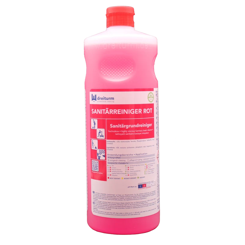 Dreiturm Sanitärreiniger rot