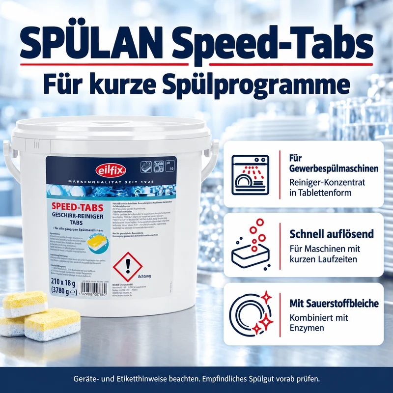 EILFIX Spülan Speed Tabs für Gewerbespülmaschinen