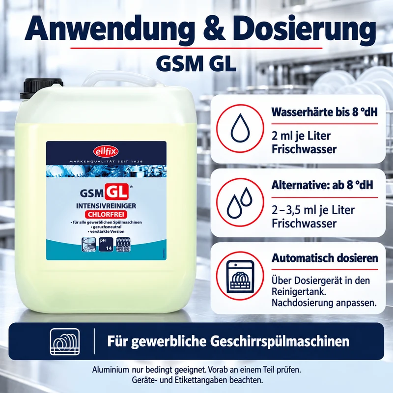 EILFIX GSM GL chlorfreier Intensiv Reiniger für Geschirrspülmaschinen