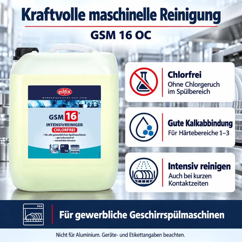EILFIX GSM 16 OC chlorfreier Intensiv Reiniger für Geschirrspülmaschinen