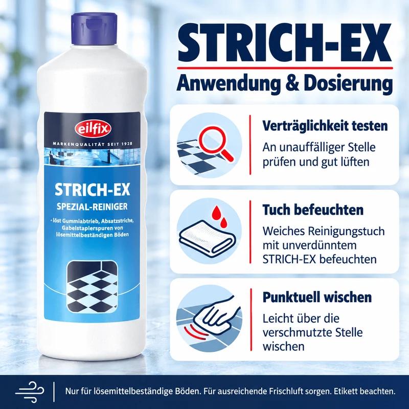 EILFIX STRICH-EX – Entferner für Absatzstriche und Gummiabrieb auf Industrieböden