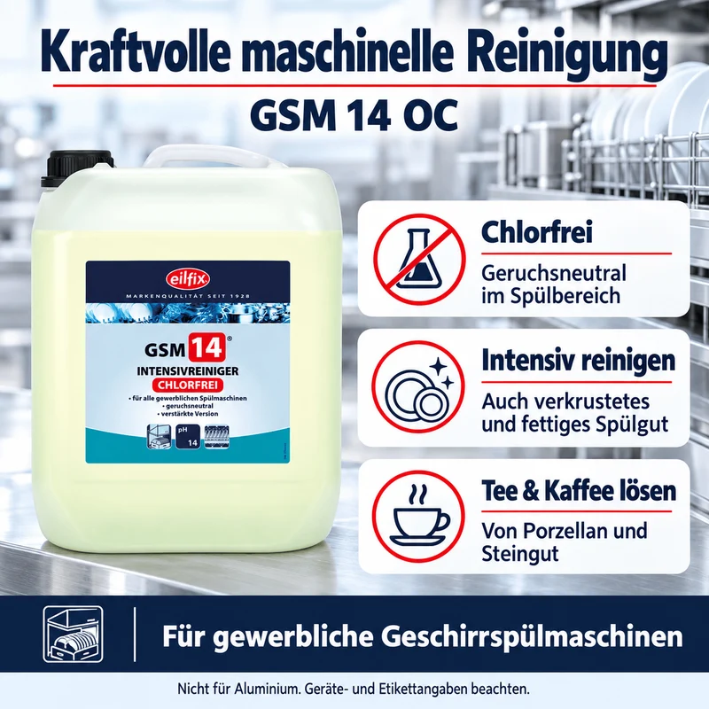 EILFIX GSM 14 OC chlorfreier Intensiv Reiniger für Geschirrspülmaschinen