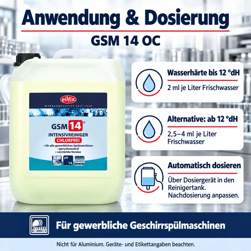 EILFIX GSM 14 OC chlorfreier Intensiv Reiniger für Geschirrspülmaschinen