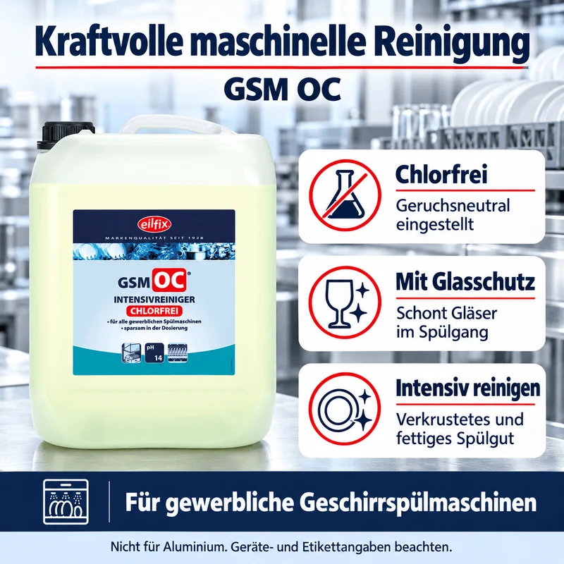 EILFIX GSM OC chlorfreier Intensiv Reiniger für Geschirrspülmaschinen