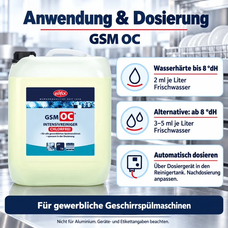EILFIX GSM OC chlorfreier Intensiv Reiniger für Geschirrspülmaschinen