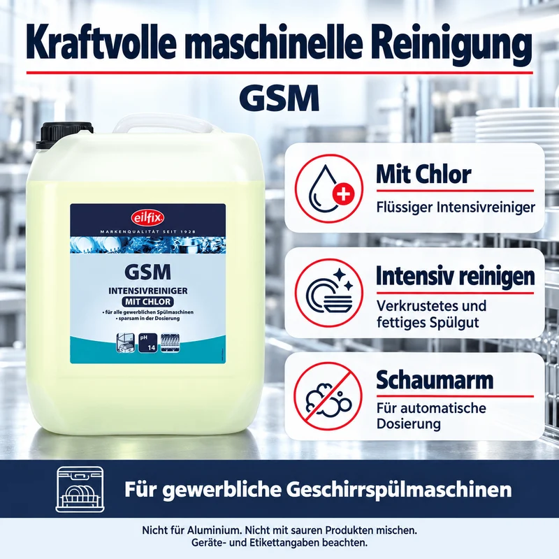 EILFIX GSM Intensiv Chlor Reiniger für Geschirrspülmaschinen