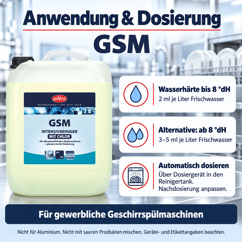 EILFIX GSM Intensiv Chlor Reiniger für Geschirrspülmaschinen