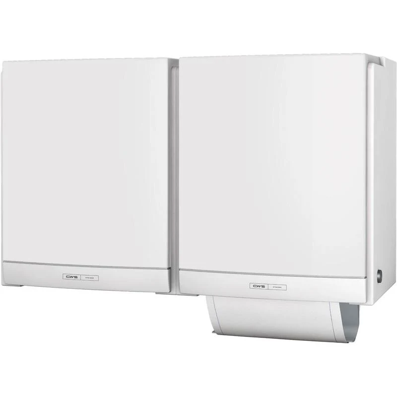 CWS ParadiseLine Stoffhandtuchspender DUO inklusive Panel Weiß | 1 Stück