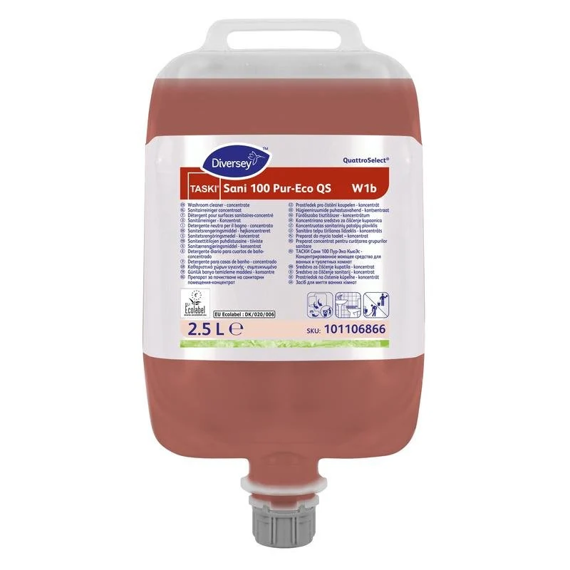 TASKI Sani 100 Pur-Eco, ph-Wert neutraler Sanitärreiniger, ideal für Marmorreinigung, EU Umweltzertifizierung