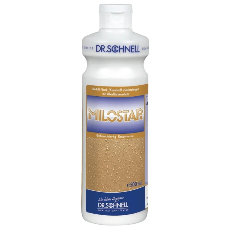 Dr. Schnell MILOSTAR Metall-, Lack- und Kunststoffreiniger, hygienisch für Oberflächenpflege | Flasche (500 ml)