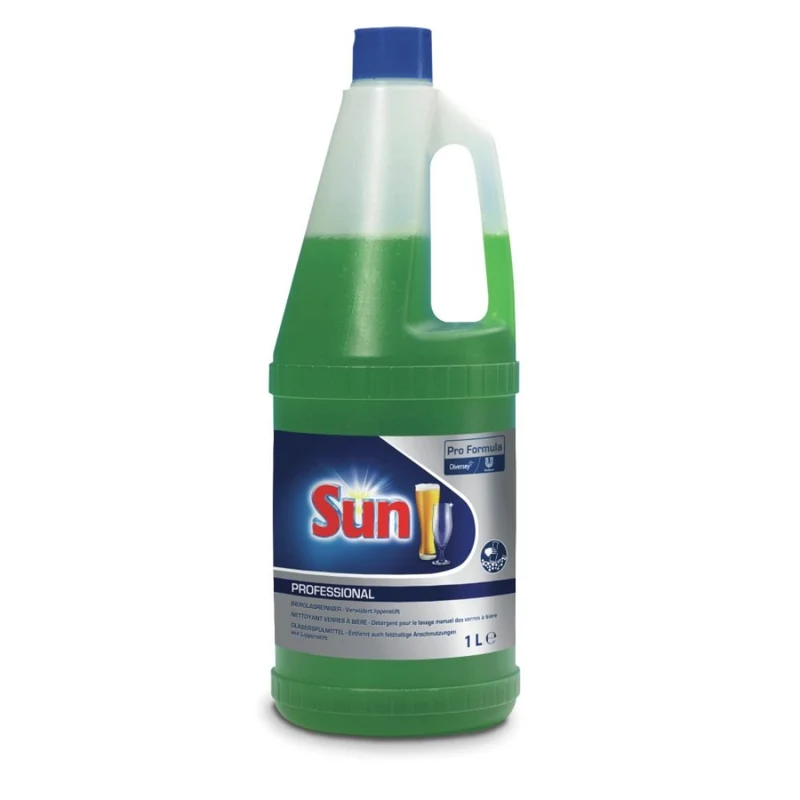 SUN Professional Bierglasreiniger Handgeschirrspülmittel geruchs- und geschmacksneutral | Flasche (1 l)