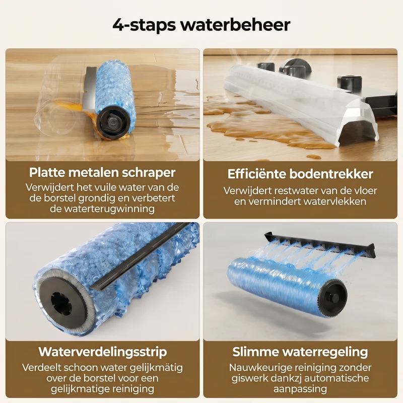 Nat- en droogzuiger met sterke zuigkracht: 3 reinigingsstanden, 48 min. gebruikstijd & stille werking onder 65 dB