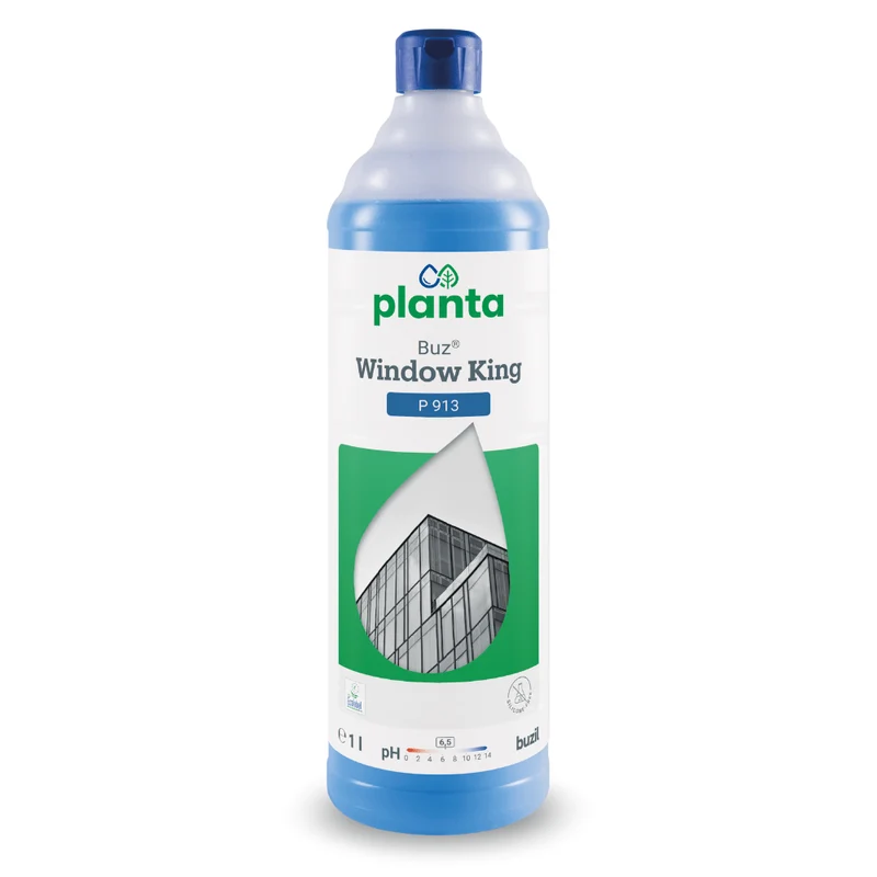 Buzil Buz® Window King P 913 Ökologisches Glas- und Fensterreiniger-Konzentrat | Flasche (1 l)