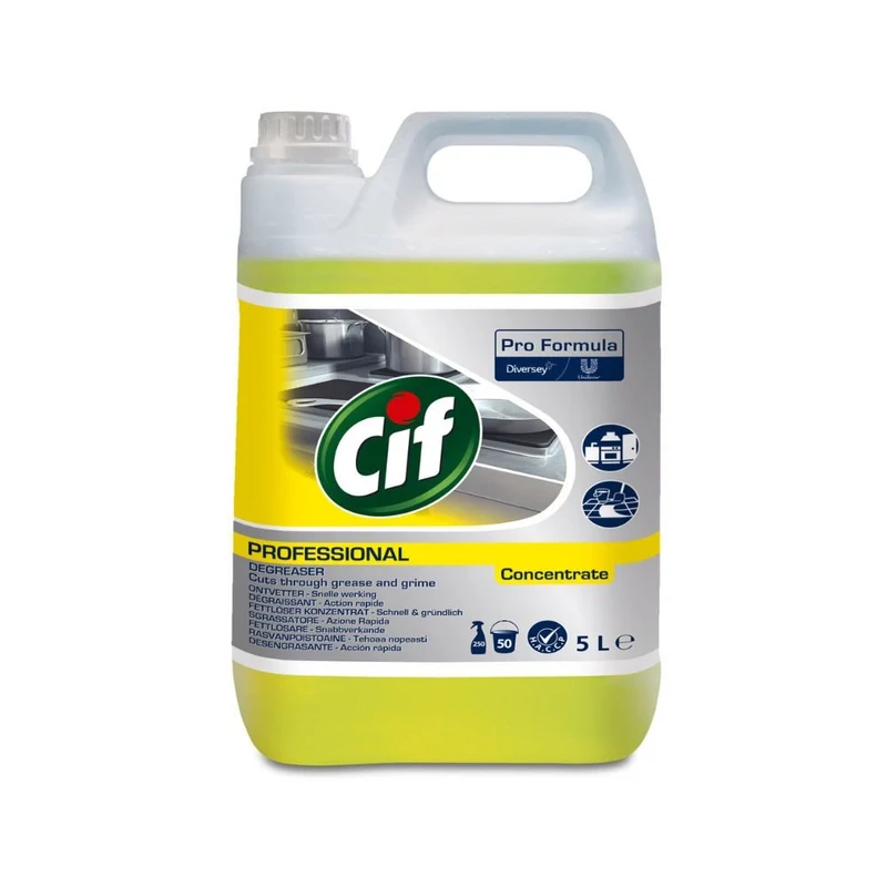 Cif Professional Allzweckreiniger Zitrus, Universalreiniger für alle wasserfesten Flächen mit frischem Zitrusduft | Kanister (5 l)