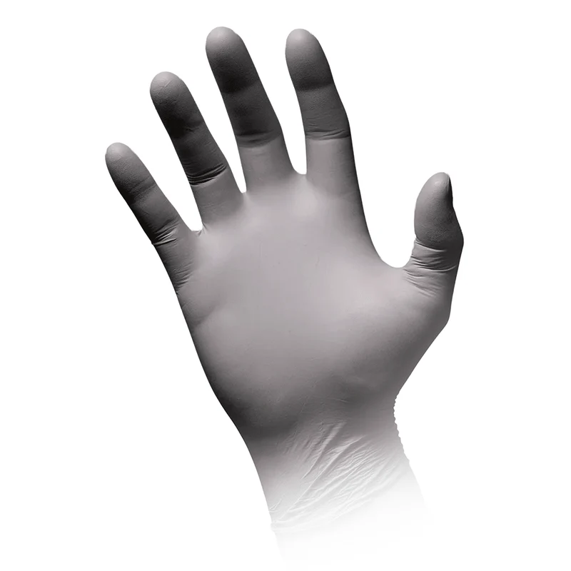 AMPri STYLE PLATINUM Nitrilhandschuhe puderfrei by MED-COMFORT, Silbergrau