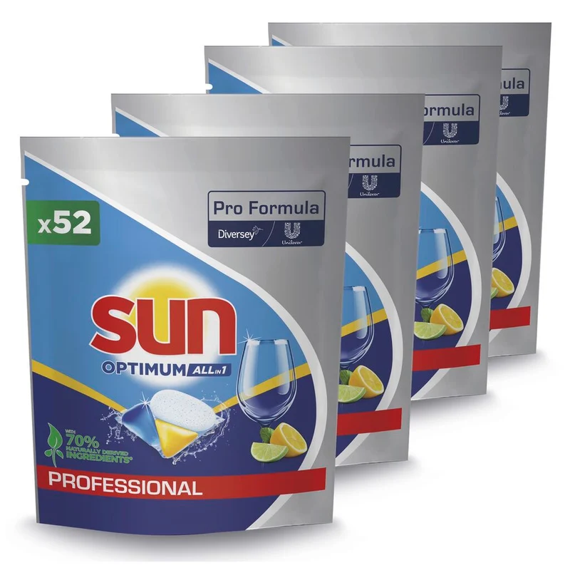 Sun Professional Optimum Allin1 Spülmaschinenkapseln mit Klarspüler, Salz ab 52 Stk.