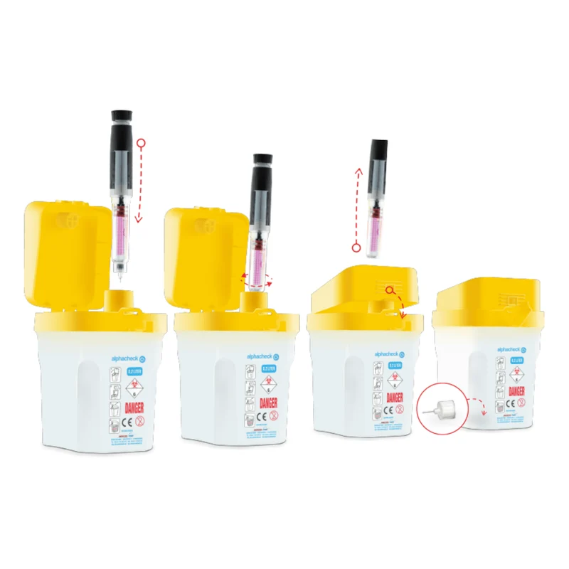 Alphacheck professional Entsorgungsbox für Pen-Nadeln | Packung (1 Stück)