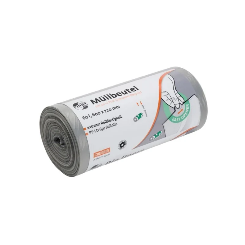 DEISS First Plus Pcr Müllbeutel 60 Liter, 34042