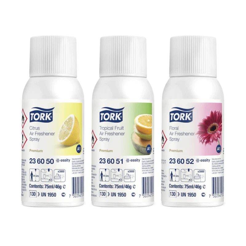 Tork 236056 Lufterfrischer Spray im Mixed Pack | Karton (12 Flaschen)