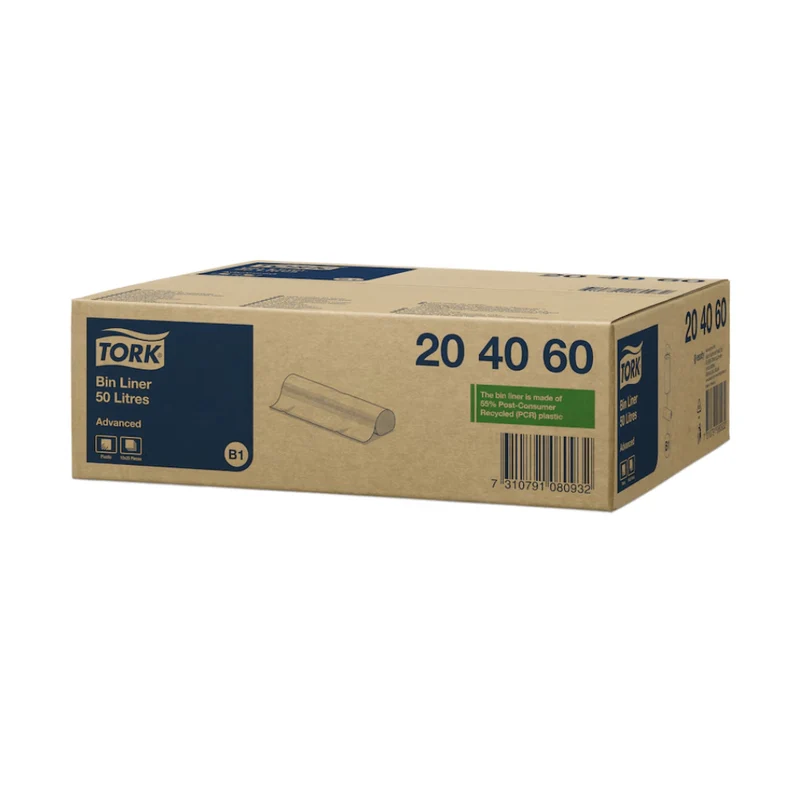 Tork 204060 Müllbeutel 50 l Transparent B1 61,5 x 89,5 cm | Karton (10 Rollen)