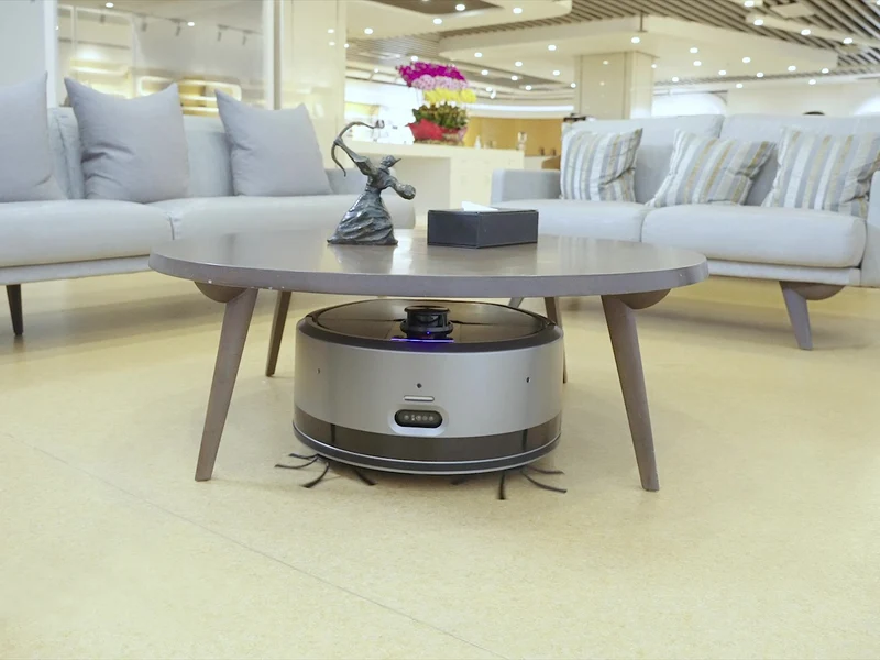 RV3 commercial cleaning robot with workstation