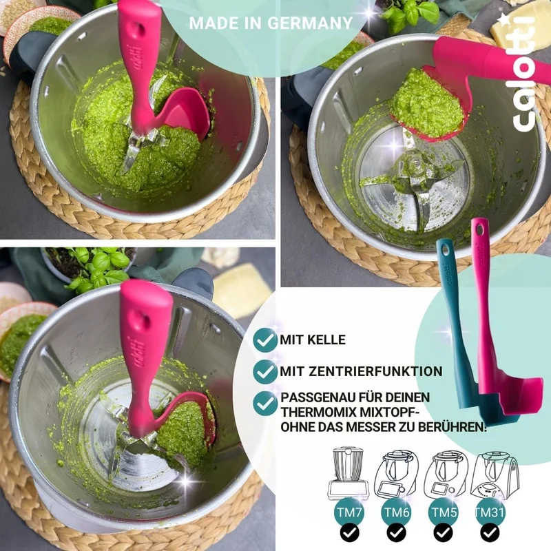 Drehkellenspatel kompatibel für Thermomix TM31, TM5, TM6, TM7, Rosa