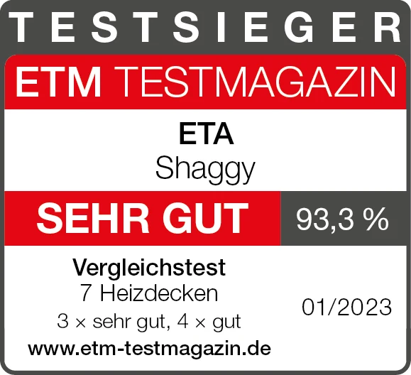 Heizdecke ETA Shaggy 4325 90000 grau