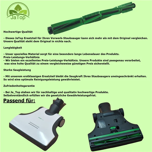 Ersatzbürste geeignet für Vorwerk Kobold Elektrobürste EB 400, EB400